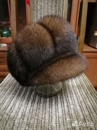 Норковая женская шапка