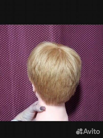 Манекен голова для причесок натуральные волосы