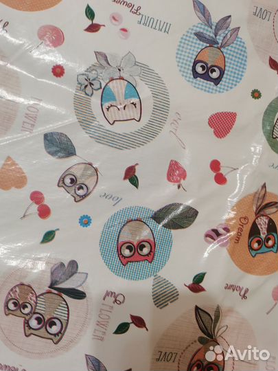 Клеенка для детской кроватки на резинках 120*60 см