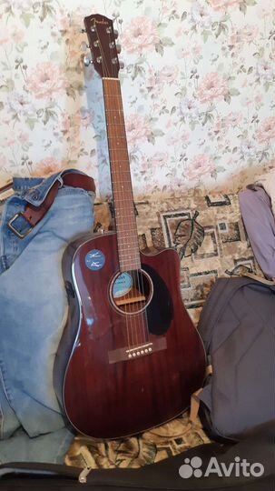 Fender cd60sce all mah c чехлом