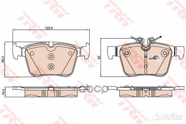 Колодки задние mercedes W205 1.8-2.2 12/13- GDB