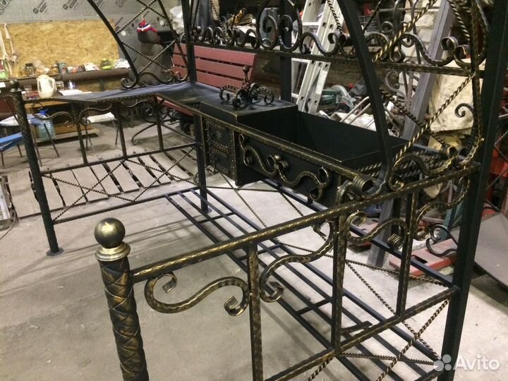 Кованый мангал беседка кухня