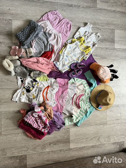 Вещи пакетом на девочку от 74 до 98