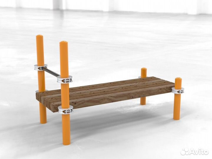 Лавочка Воркаут для пресса с перекладиной Pioner A17379