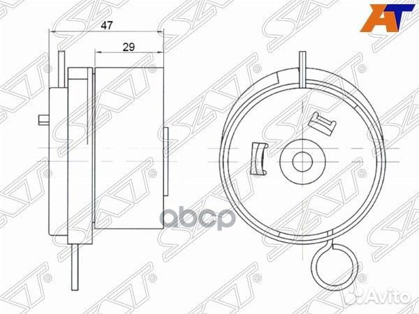 Ролик ремня грм натяжной chevrolet aveo/cruze/O