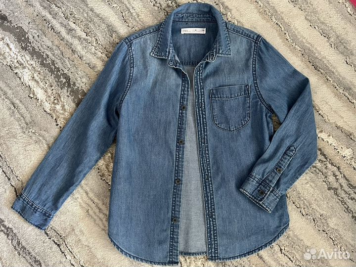 Джинсовая рубашка.128.zara