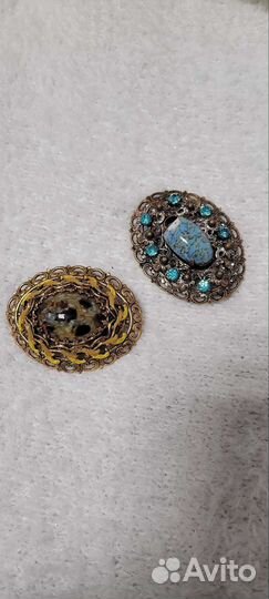 Брошь винтажная чехия