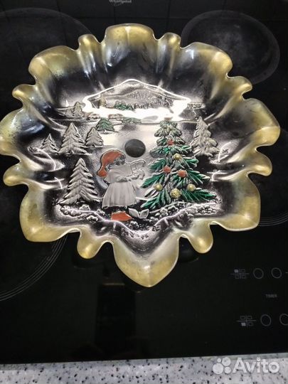 Ваза на ножке стекло