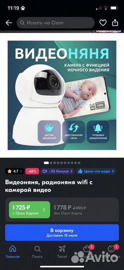 Радио няня камера