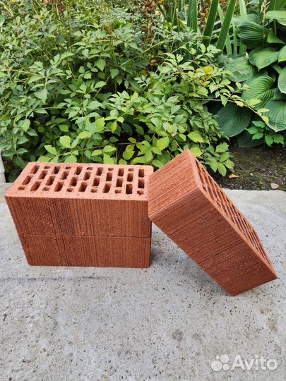 Кирпич облицовочный полуторный красный велюр