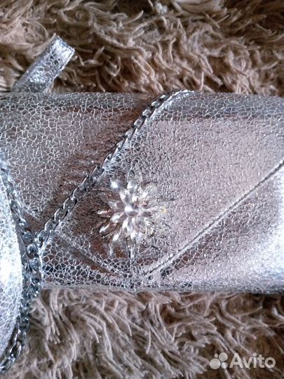 Сумка женская клатч через плечо на цепочке