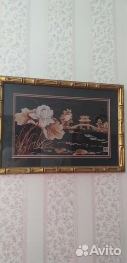 Картина вышитая крестиком ручная работа