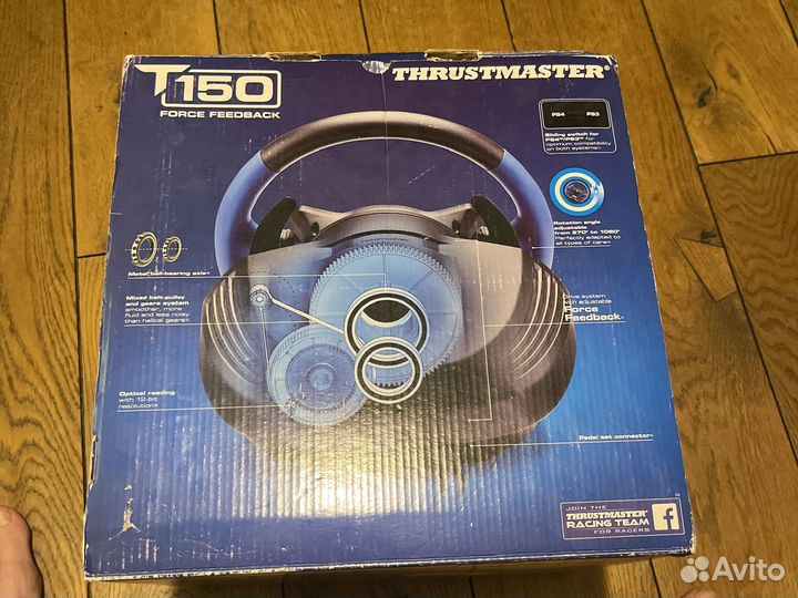 Игровой руль с педалями thrustmaster t150