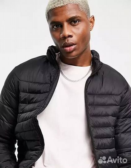 Pull&Bear Join Life Light Down Jacket In Black