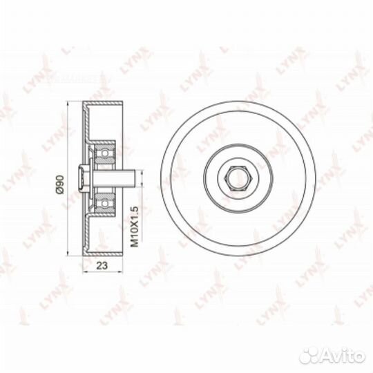 Lynxauto PB-5027 Ролик натяжной приводного ремня