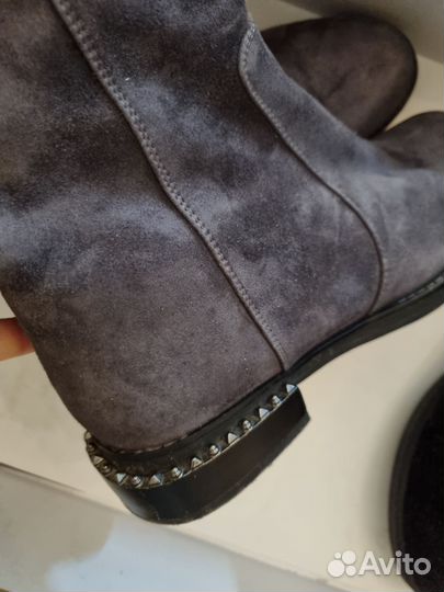 Сапоги женские натуральная замша 39