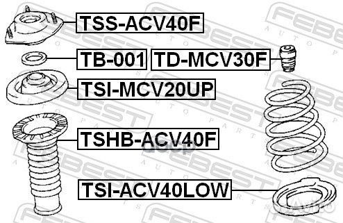 Опора амортизатора TSS-ACV40F TSS-ACV40F Febest