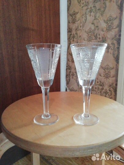 Фужеры хрусталь. эпохи СССР 5шт