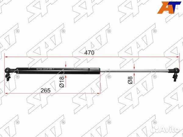 Амортизатор капота toyota hilux surf
