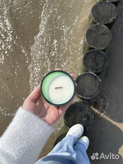 Соевые свечи ручной работы в бывших бутылках