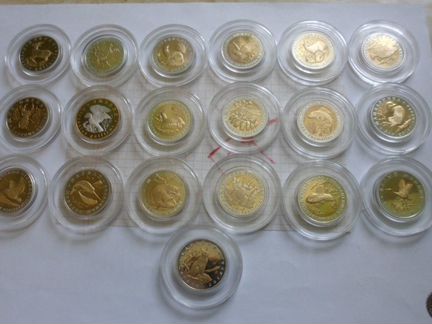 Набор 19 жетонов - 5 червонцев 2013 - 2017