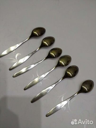 Чайные ложки СССР с с золотым покрытием