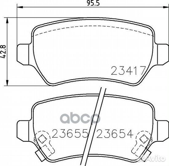 Колодки тормозные дисковые зад NP6101 nissh
