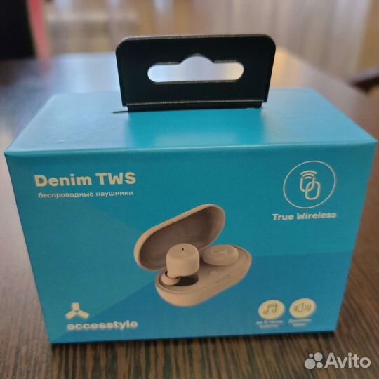 Беспроводные наушники denim TWS новые