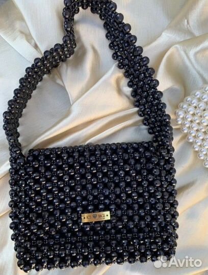 Сумка клатч вечерняя из бусин