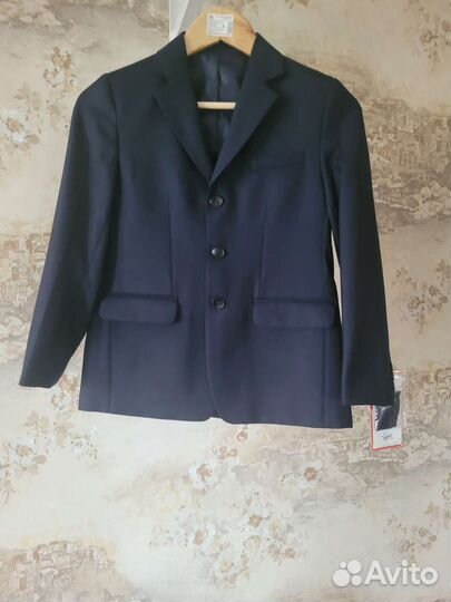 Пиджак школьный новый синий р 140 см