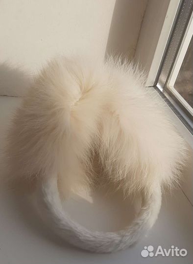 Меховые наушники натуральный мех