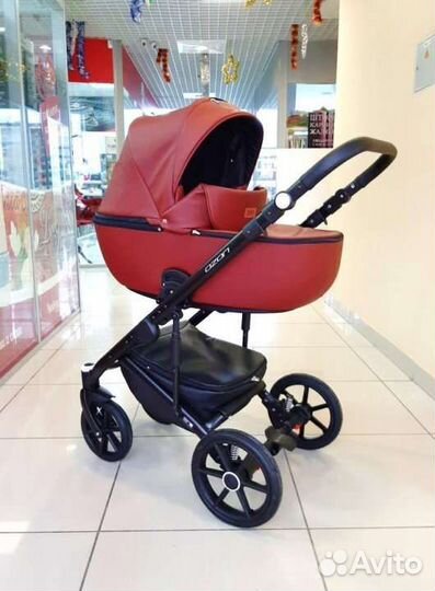 Коляска 2 в 1 эко кожа
