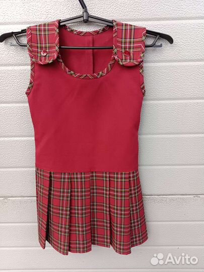 Школьный сарафан бордовый