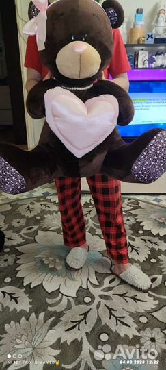 Большая мягкая игрушка медведь