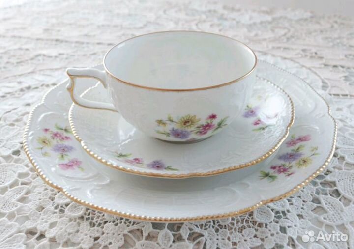 Чайное трио фарфор Sanssouci Rosenthal Германия
