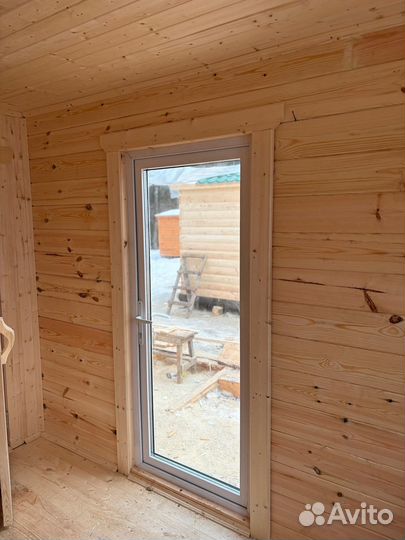 Перевозная баня из бруса 2.3 x 6 м