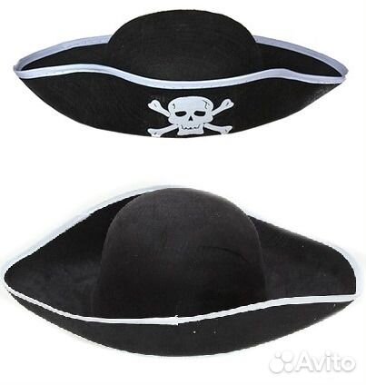 Шляпа карнавальная Пират - детские и взрослые