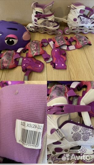 Роликовые коньки детские раздвижные