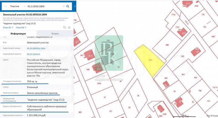 Участок 7,5 сот. (СНТ, ДНП)