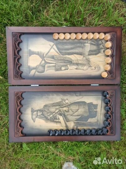 Нарды резные ручной работы 60 на 30см