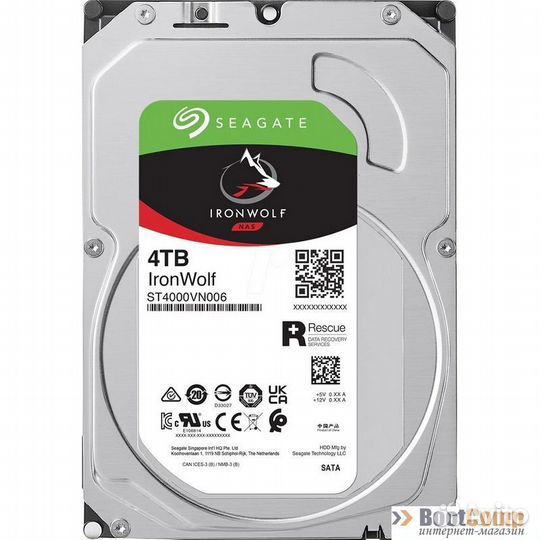 Жесткий диск 4000GB Seagate IronWolf ST4000VN006