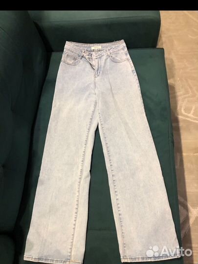 Джинсы wide leg 42 размер