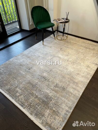 Шелковый ковер 1.2х1.8 бежевый