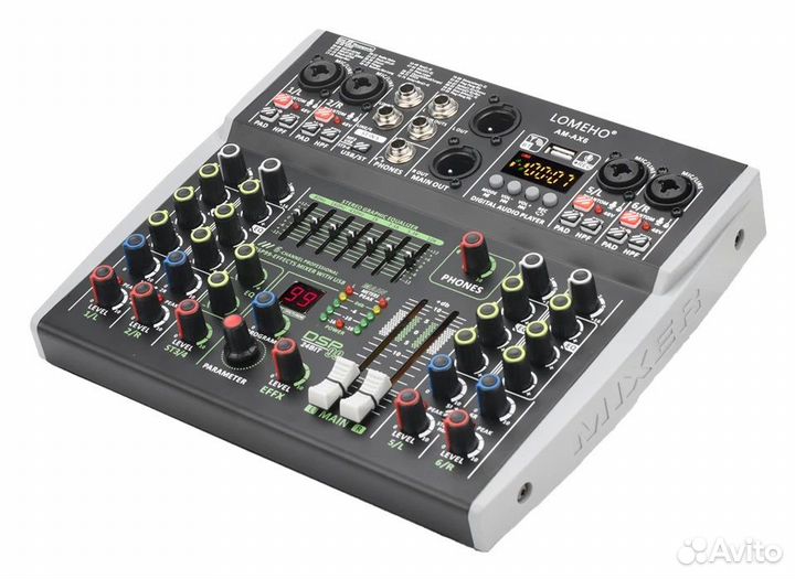 Микшерный пульт Lomeho PRO Эквалайзер 6-канальный