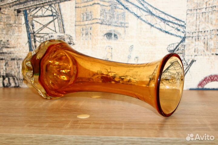 Ваза цветное стекло СССР