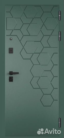 Дверь входная в квартиру с зеркалом