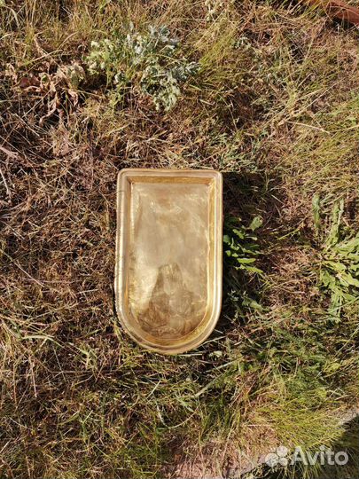 Поднос старинный латунный самоварный 40 см Оригина