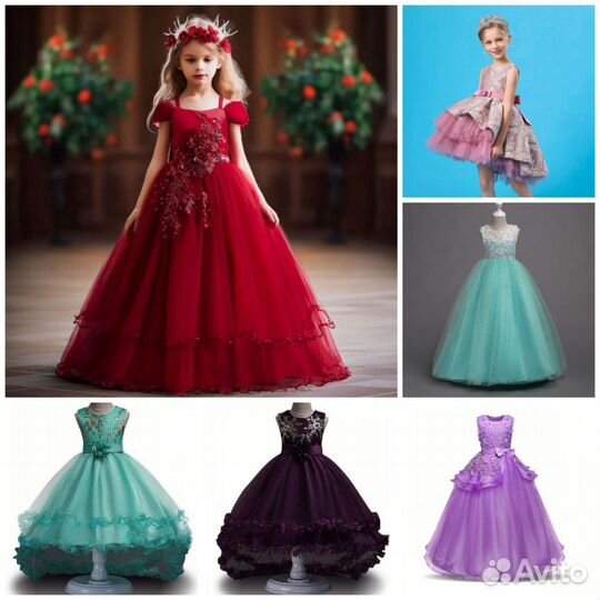 Нарядное платье для девочки на выпускной