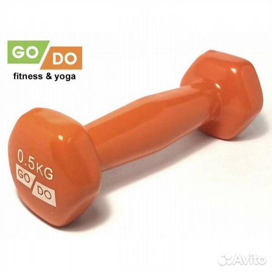 Гантель GO DO, винил, 0.5кг
