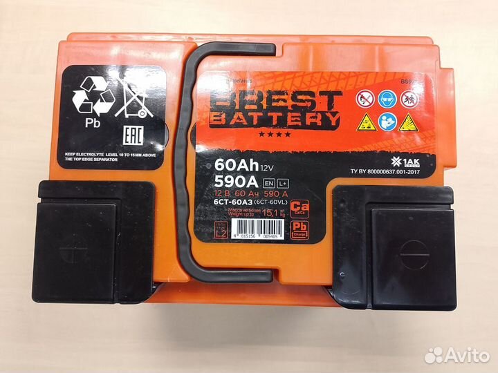 Аккумулятор автомобильный Brest Battery 60Ah